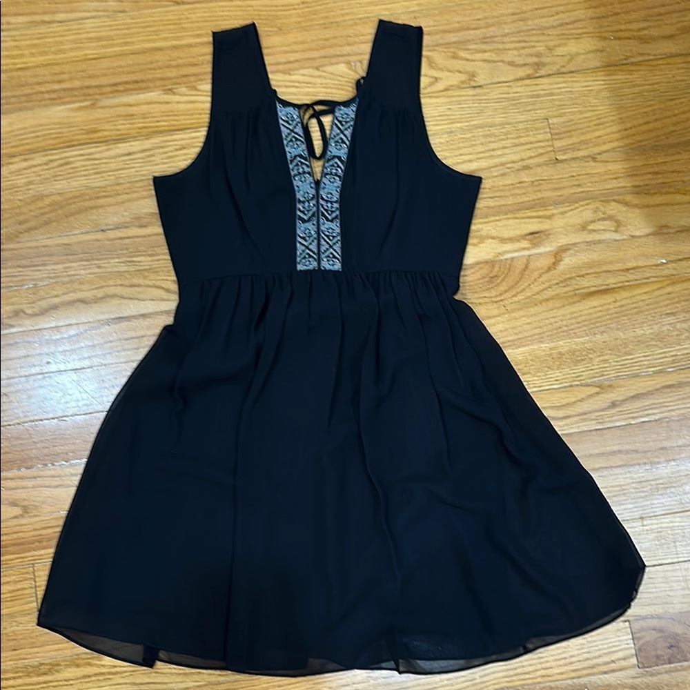BCBGeneration Black Dress with Geometric Detail